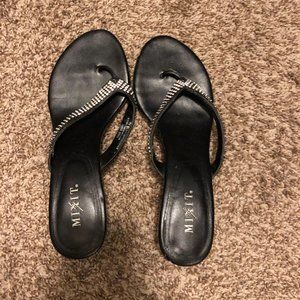 Black/Silver Sandals/Heels